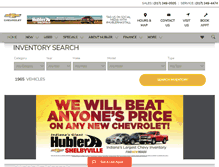 Tablet Screenshot of hublerchevroletcenter.com